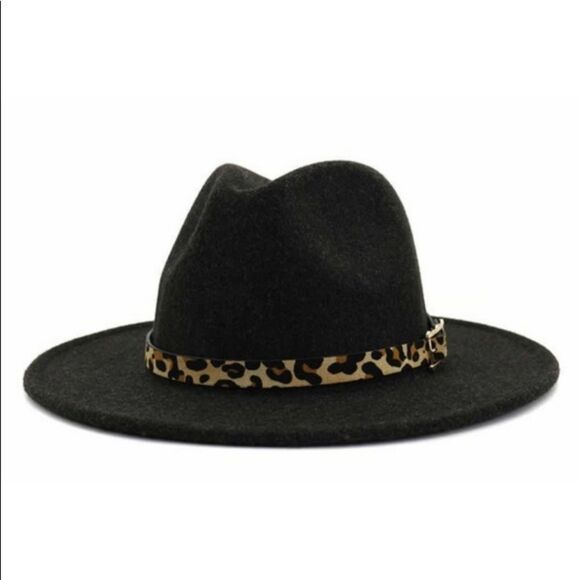Black Felt Panama Hat - Picture 1 of 2